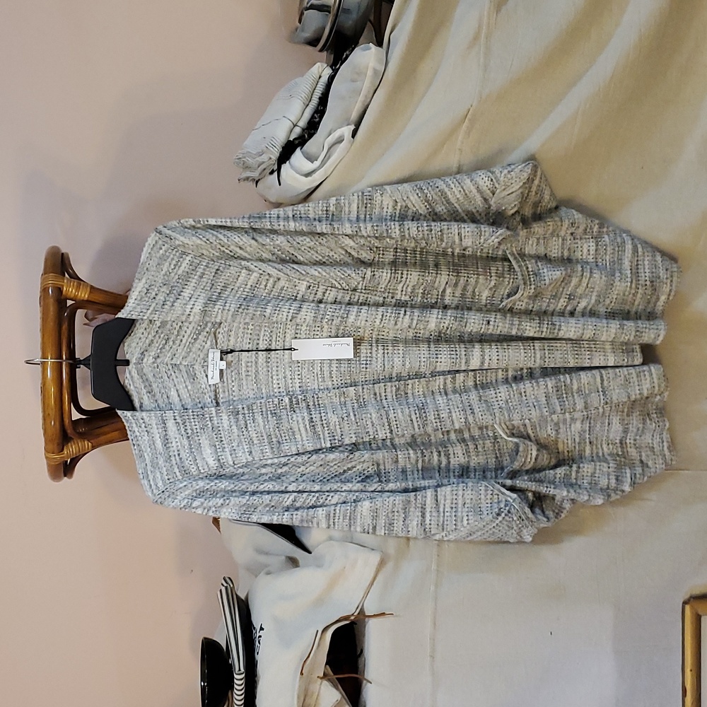 NWT Michael Stars light gray Cardigan size L